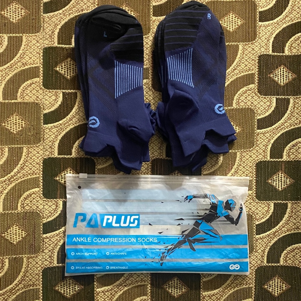 PAPLUS Ankle Compression Socks – 6 Pair Bundle